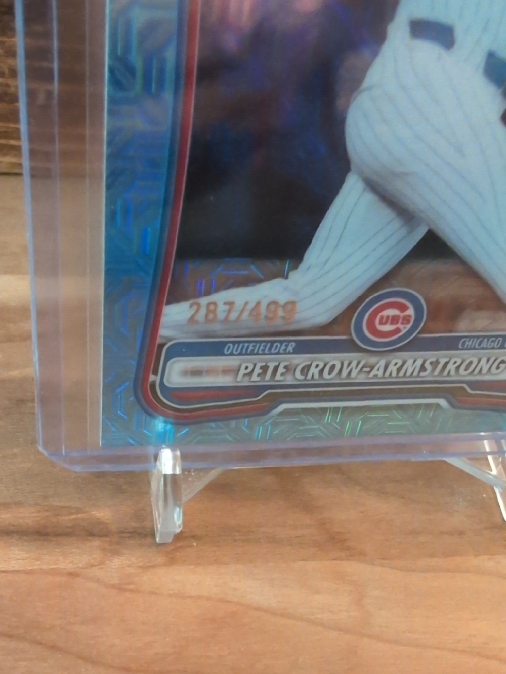 2026 Bowman Chrome Pete Crow-Armstrong Blue Mojo Refractor #287/499 Cubs 🔥🔥🔥 - Picture 4 of 5